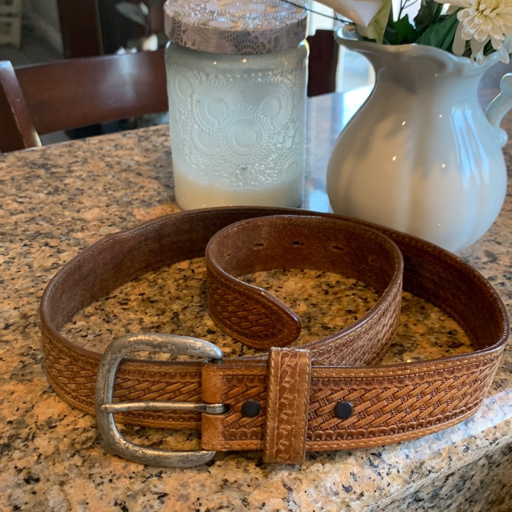 Vintage Justin Leather Belt